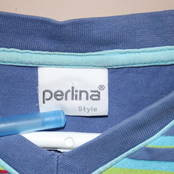 RETRO Half And Half Striped Tee Shirt - Picture 3 of 4